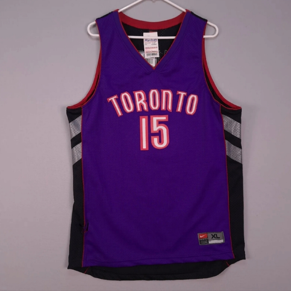 New Toronto Raptors Vince Carter Nike Jersey RIPPED STAINED Size XL Extra Large